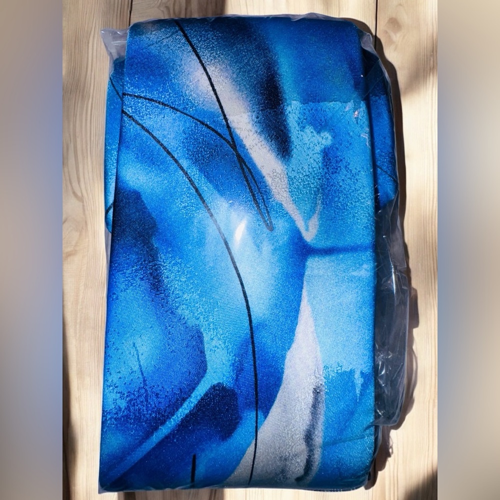 Jerry Garcia Abstract Design Silk Neck Tie Blue Grateful Dead